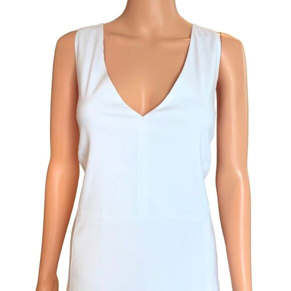 Vince Women’s White Patch Pocket Linen Blend Midi Dress - Picture 6 of 9